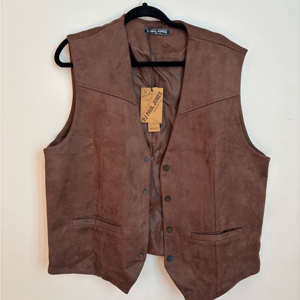 Women's Brown Suede Vest